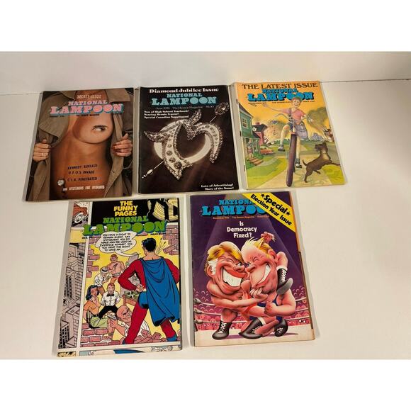 National Lampoon Magazines Lot of 5 Jan 76 June 76 Sept 76 Oct 76 Nov 76 Adult - Picture 1 of 7
